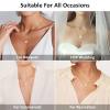 Gold Pearl Necklace, Dainty Gold Necklaces Prom Pearl Choker Necklace 15'' Pearl Necklaces for Women Beachy Necklace Adjustable Pearl Jewelry Bride as Graduation Birthday Mothers Day Gifts