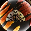 Handmade Skull Moth Stained Glass Suncatcher - Unique Christmas Decor and Garden Art