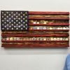 🔥Rustic American Flag Challenge Coin Display Shelf, Wooden Flag- Buy 2 Get Extra 10% Off