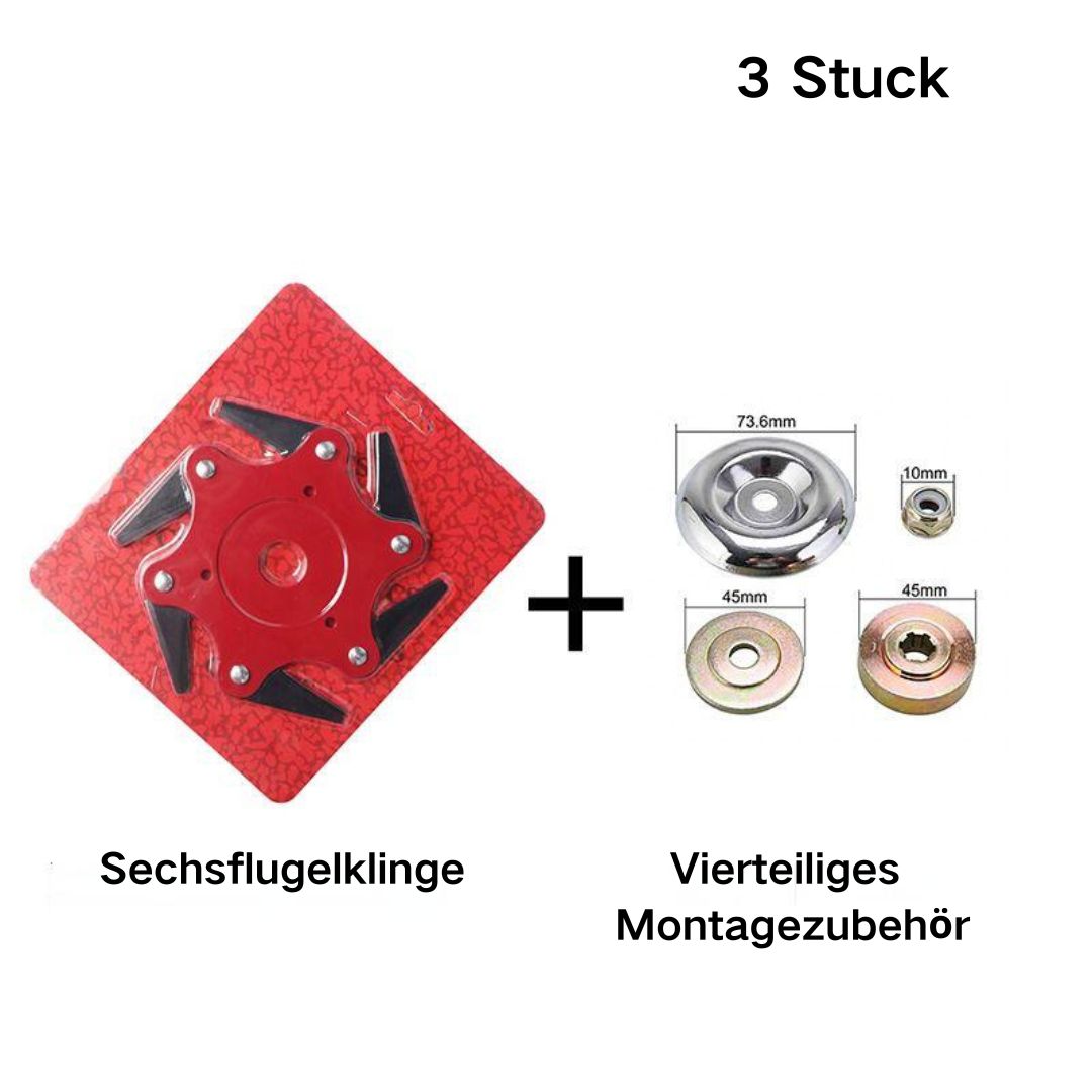 🔥Letzter Tag 49% Rabatt🌿Universal 6-Messer-Trimmerkopf für Rasenmäher