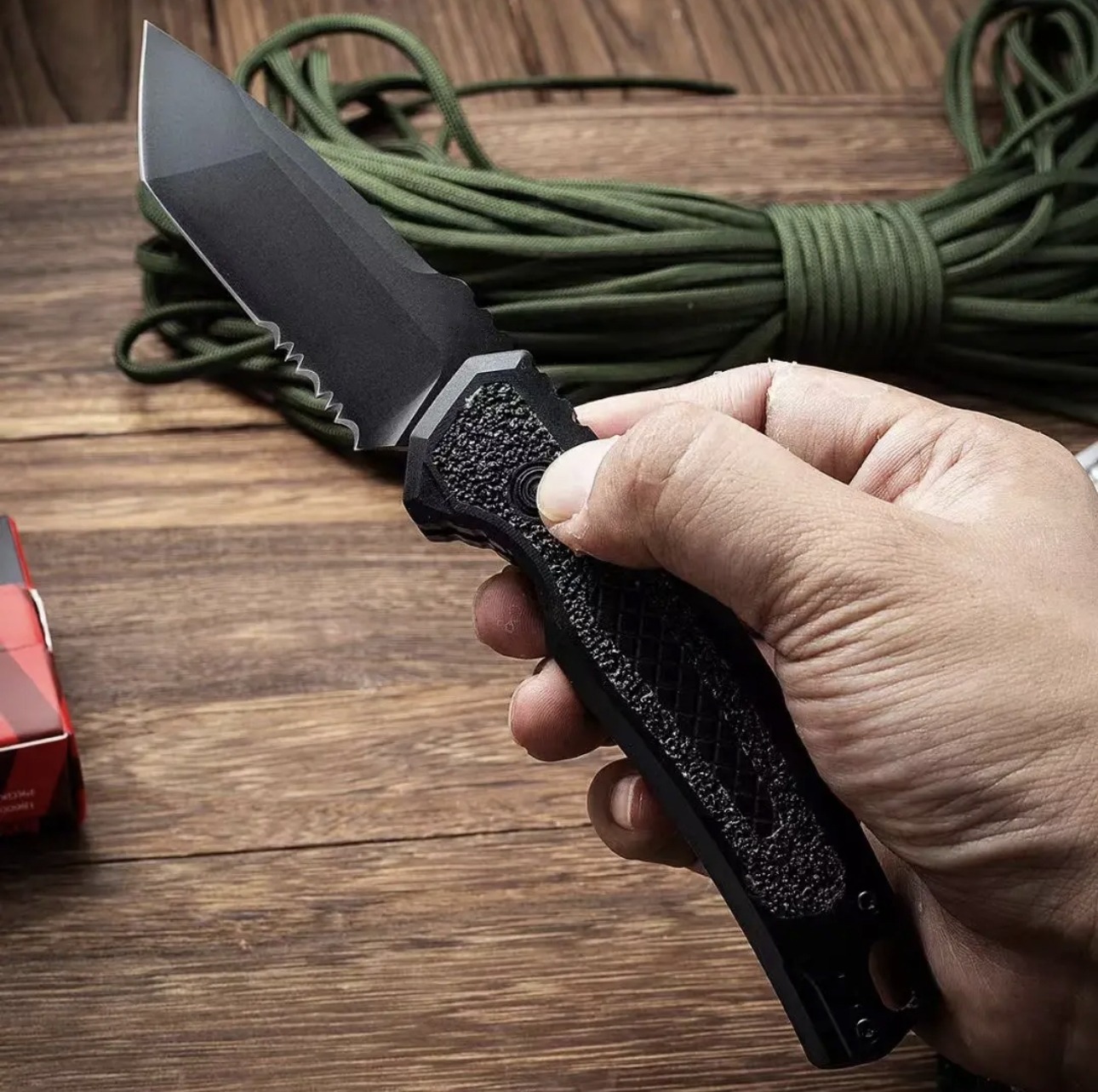 🔥 Last Day Promo - 70% OFF 🎁Launch 16 Tactical Automatic Knife Black (3.8
