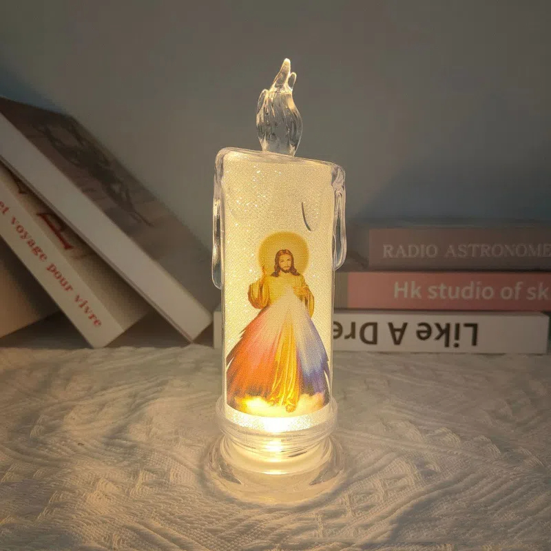 (🌲EARLY CHRISTMAS SALE - 49% OFF) 🎁🕯️LED Jesus Prayer Flameless Candles, 🔥Buy 5 Get 5 Free & Free Shipping