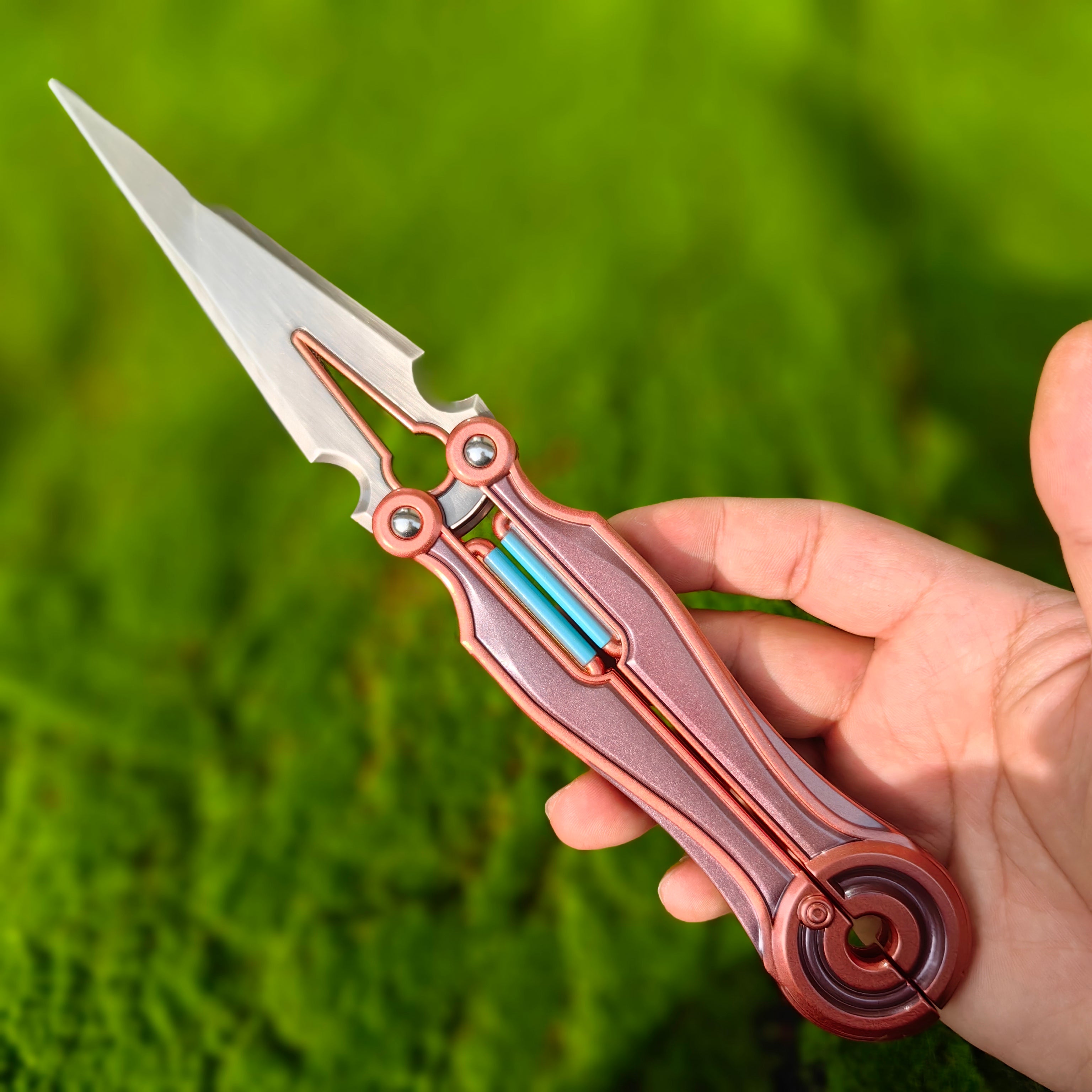 Metal Magepunk 3.0 Sparkswitch Knife Dull Blade Replica For Display
