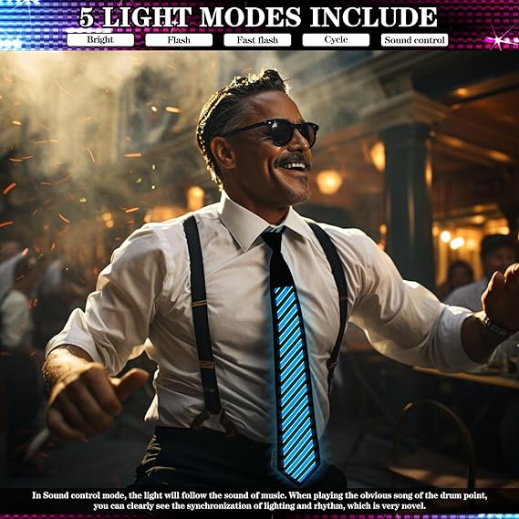 Fashion Sound Control LED Tie