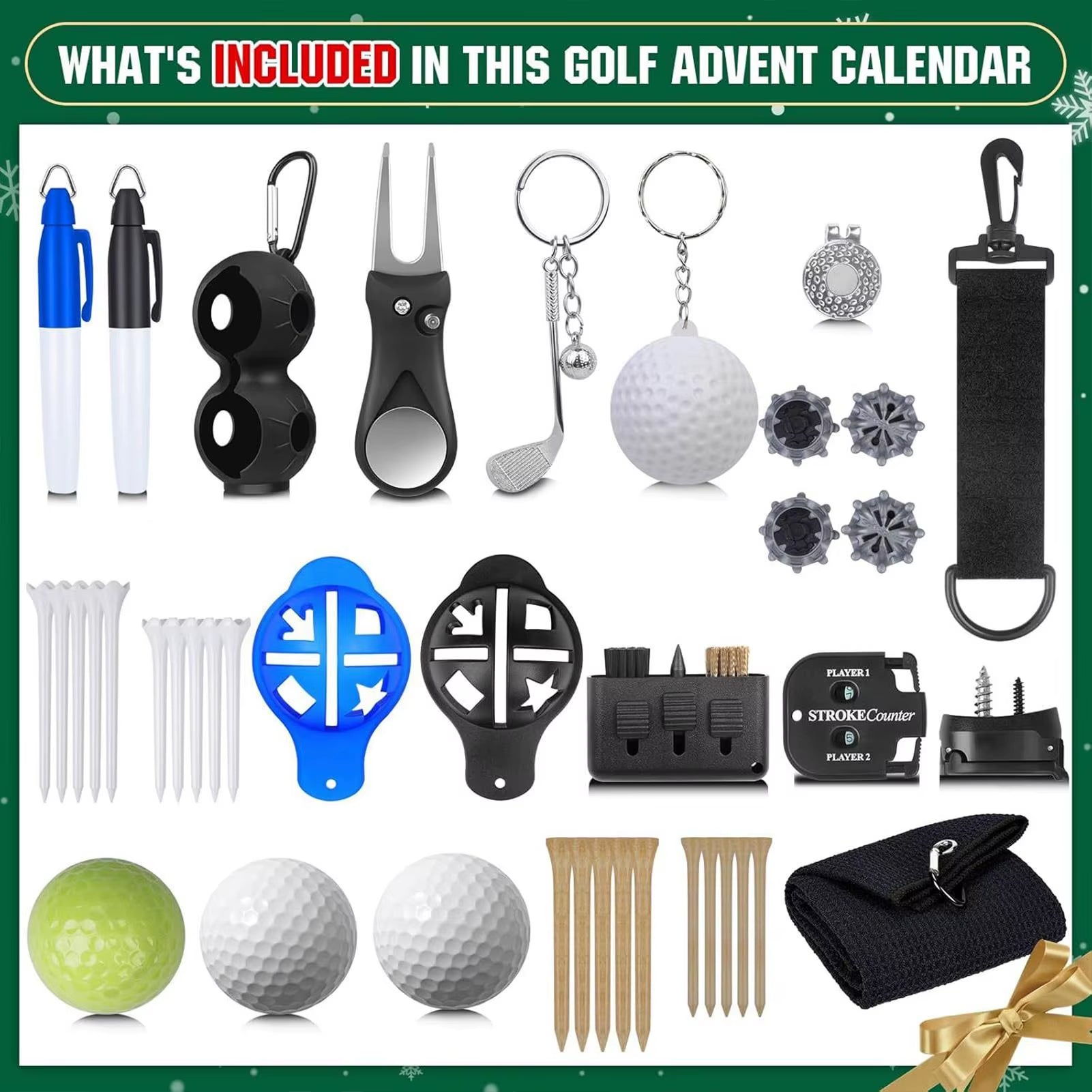 🎄TikTok Christmas Sale -70% OFF✨2025 Christmas Golf Advent Calendar