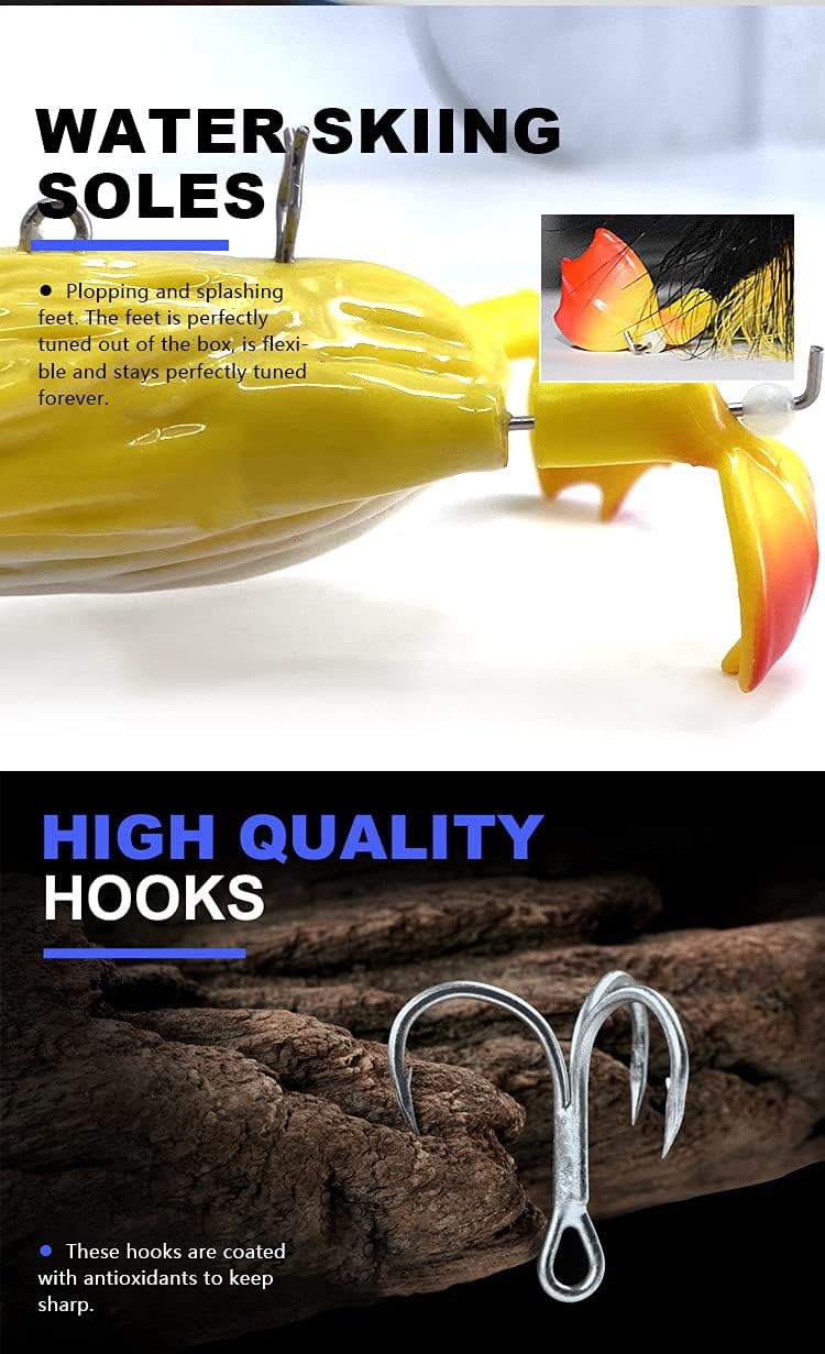 🦆3D Stupid Duck Topwater Fishing Lure