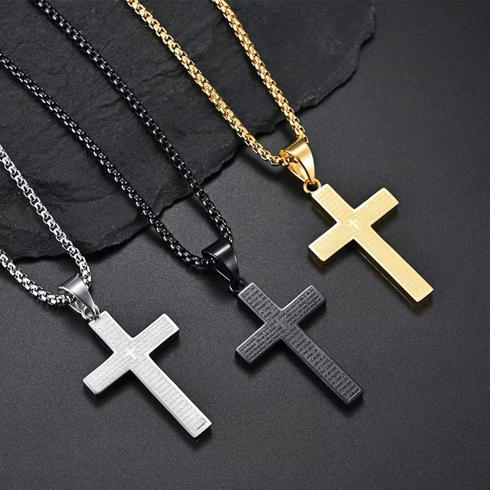 🎁TikTok Last Day Sale - 70% OFF🎉Lord‘s Prayer Scibble Cross Necklace