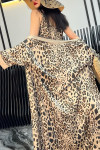 Women's Leopard Print Dress + Long Cardigan Set