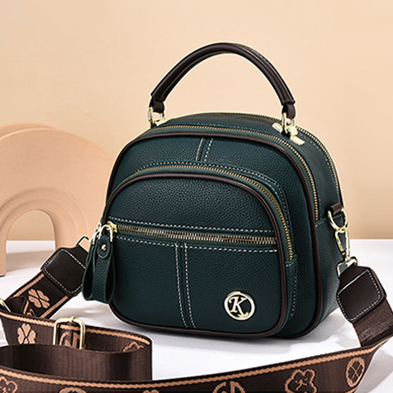 🎁Sale-Adjustable Wide Shoulder Strap Leather Crossbody Bag