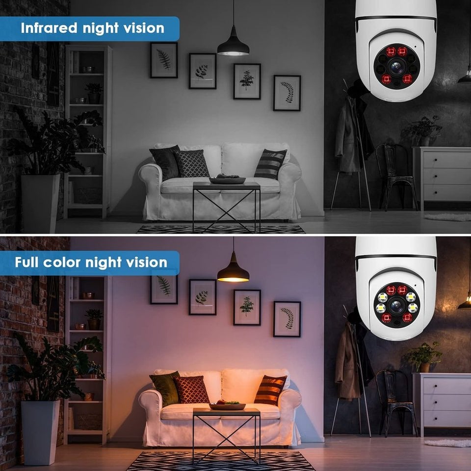 🔥Last Day Promotion 50% OFF🔥Wireless Wifi Light Bulb Camera Security Camera Premium