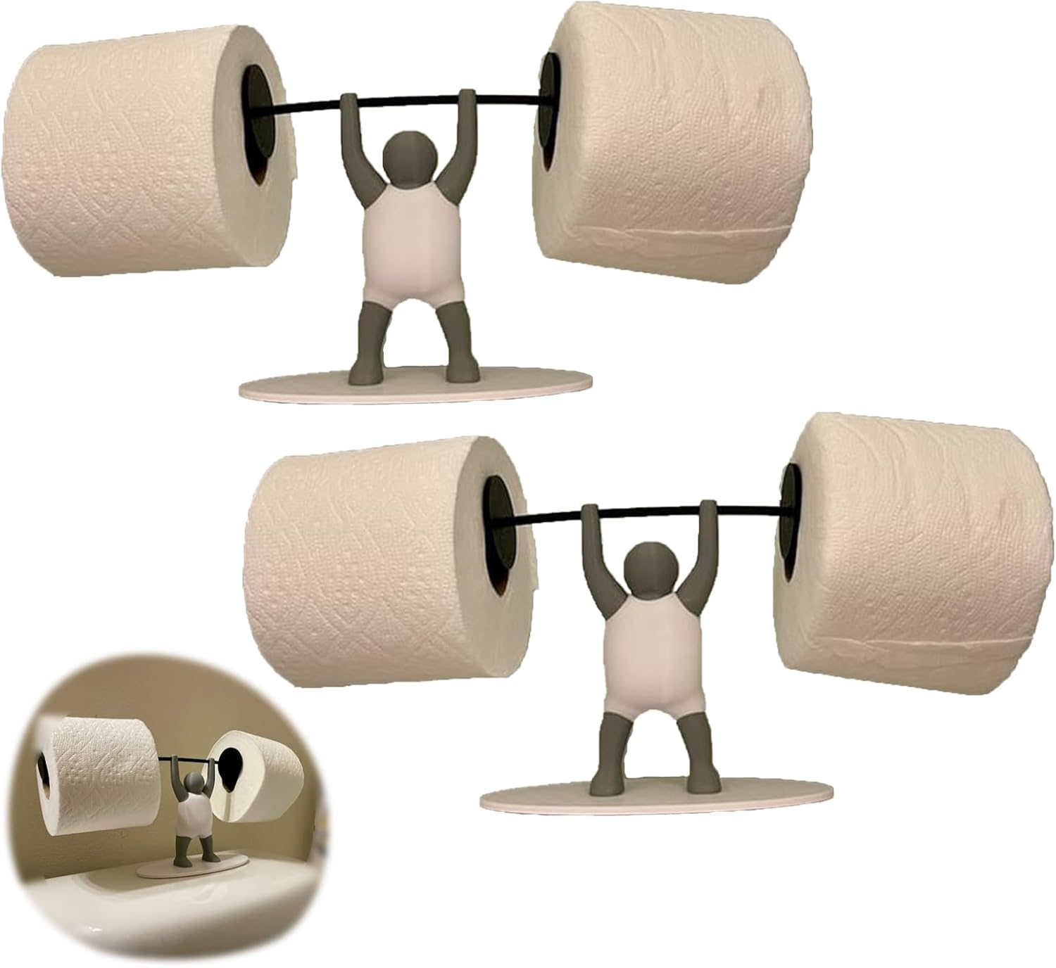 🔥Last Day Promotion 70% OFF🔥Funny Weightlifter Toilet Roll Holder