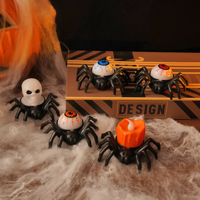 (🔥TikTok Summer SALE) - Halloween Spider Tea Lights Decoration