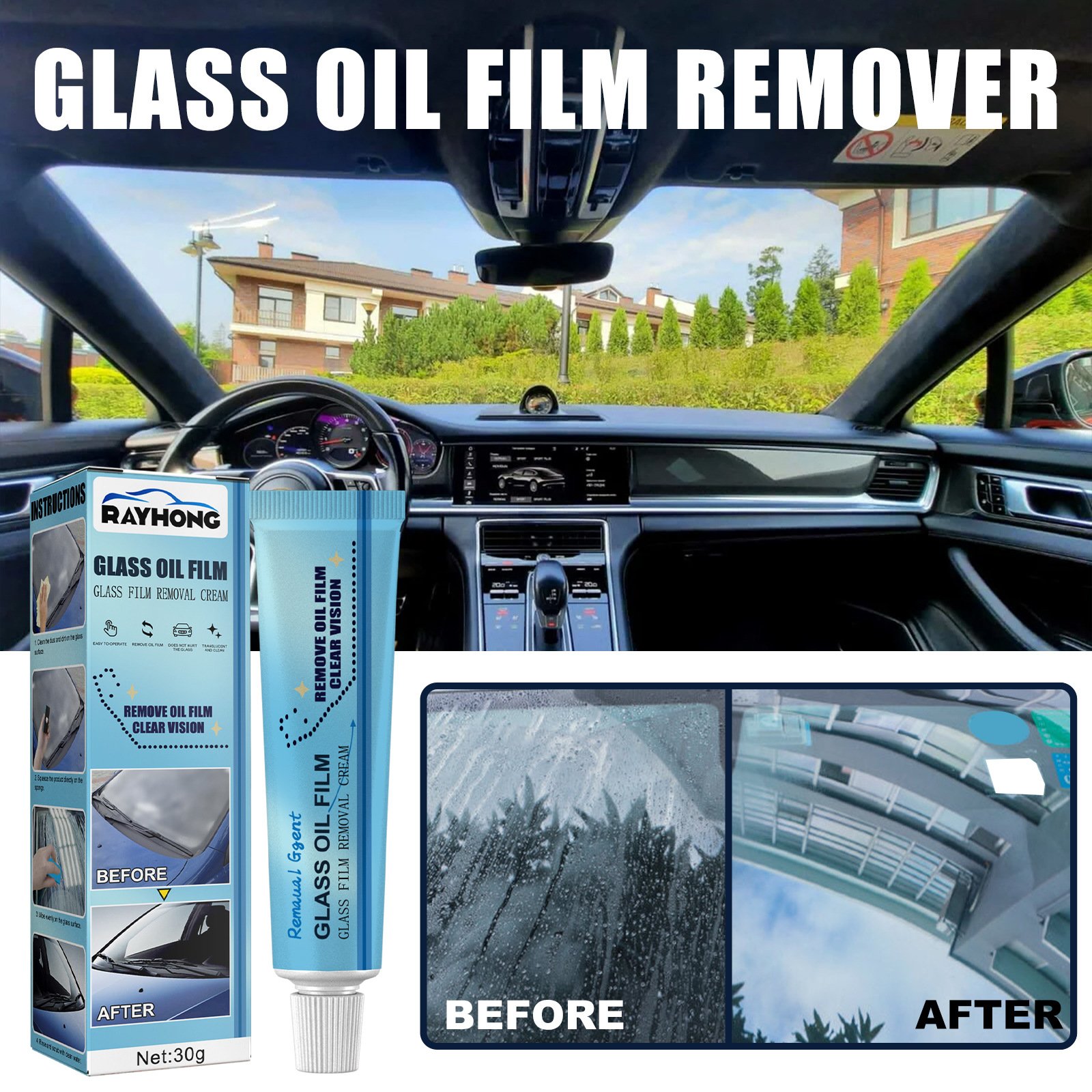 🔥Buy Two Get One Free ⚡- Glass Oil Film Removal Cream