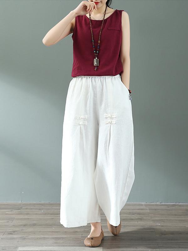 Jossie Willow Cotton & Linen Wide Leg Pant