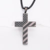 ✞ Stainless Steel Cross Pendant Memorial Jewelry - Live With Me Forever