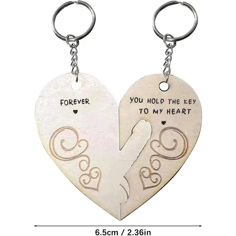 (💖Valentine's Day Sale - 50% OFF) You Hold The Key to My Heart & Forever Couple Keychain