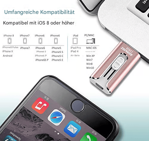 🔥Letzter Tag 50% RABATT -128 GB~ 1TB Micro-USB+ Lightning+ USB-C+USB-A 4 in 1 -Handy, Tablet, Computer, Drei-Terminal-Verbindung