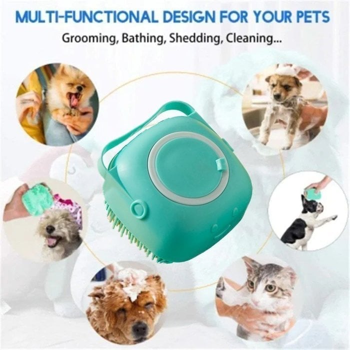 🧼Bathroom 🐶Dog 🐱CatBath🧼Brush Massage Gloves Soft Safety Silicone Comb