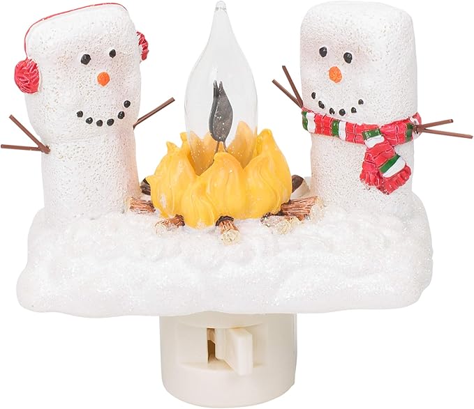 🎅Christmas New Arrivals🔥2024 USB Snowman Campfire Twinkle Night Light✨🔥⛄️