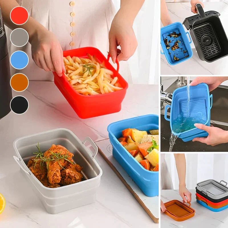 🔥Last Day Promotion 50% OFF🔥Foldable Air Fryer Silicone Baking Tray