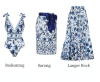 🏆Swimwear Bestsellers🏆 Einteiliger Badeanzug mit V-Ausschnitt und Bindeband-Print und Rock