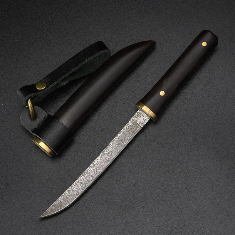 Ebony Damascus Knife