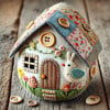 Patchwork Felt Egg House DIY Kit