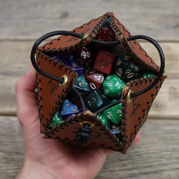 🎲 Leather D20 Dice Bag🎲