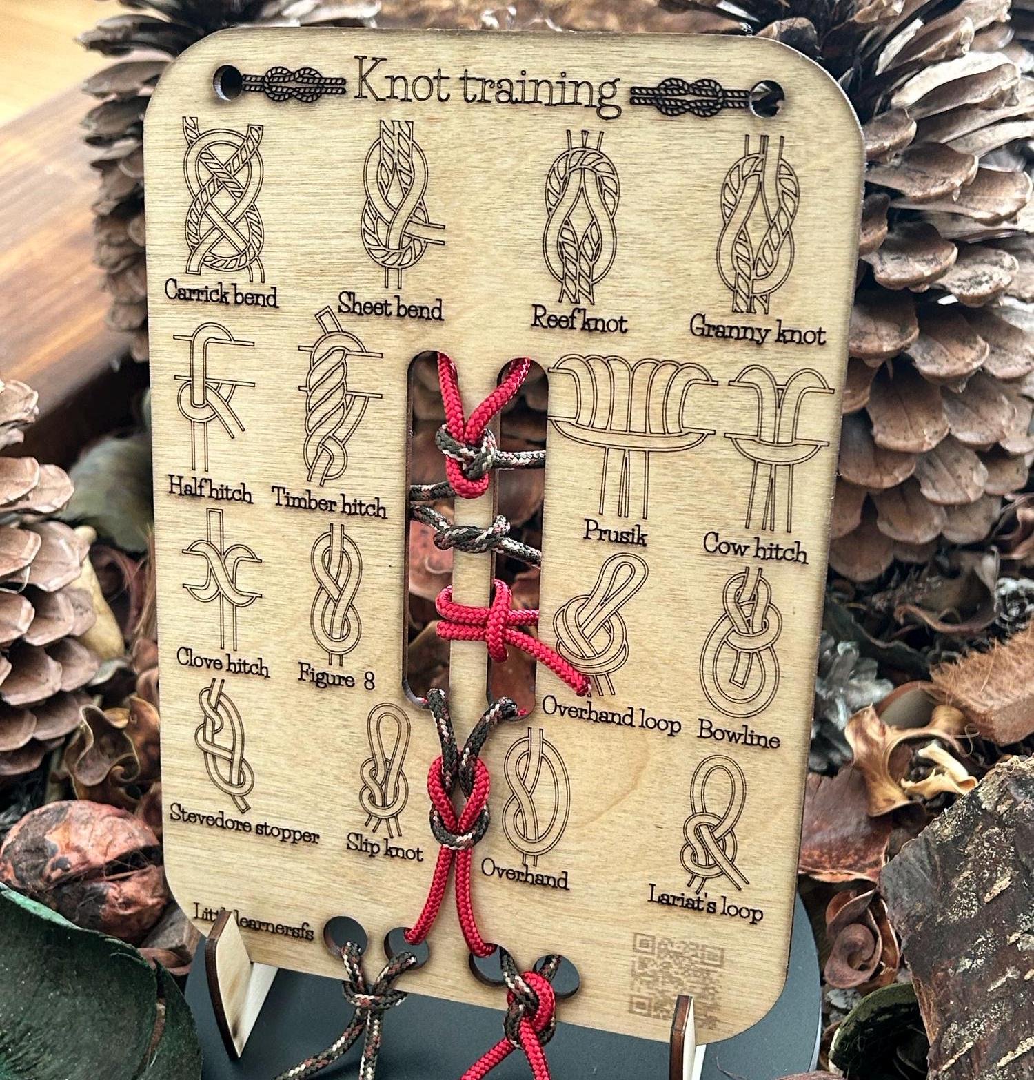 Leader Knot Training Board & Learn to Tie Reef and Square Knots