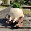 Hanging Smiley Face Planter Pot