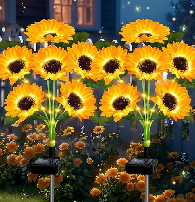 🌻Factory Direct Sales 49% Off🌞New for 2025 Solar LED Sunflower Garden Lights-29.6inch/74cm