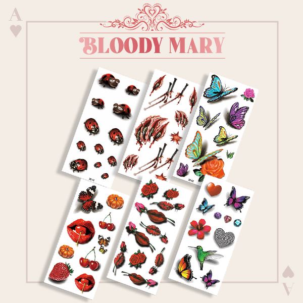 🌹SUMMER HOT SALE-3D Tattoo Stickers (Set of 6)