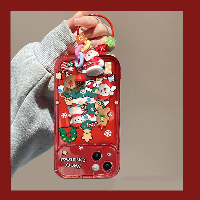 🎄Christmas Tree Pendant Flip Mirror Case Cover For iPhone🎅