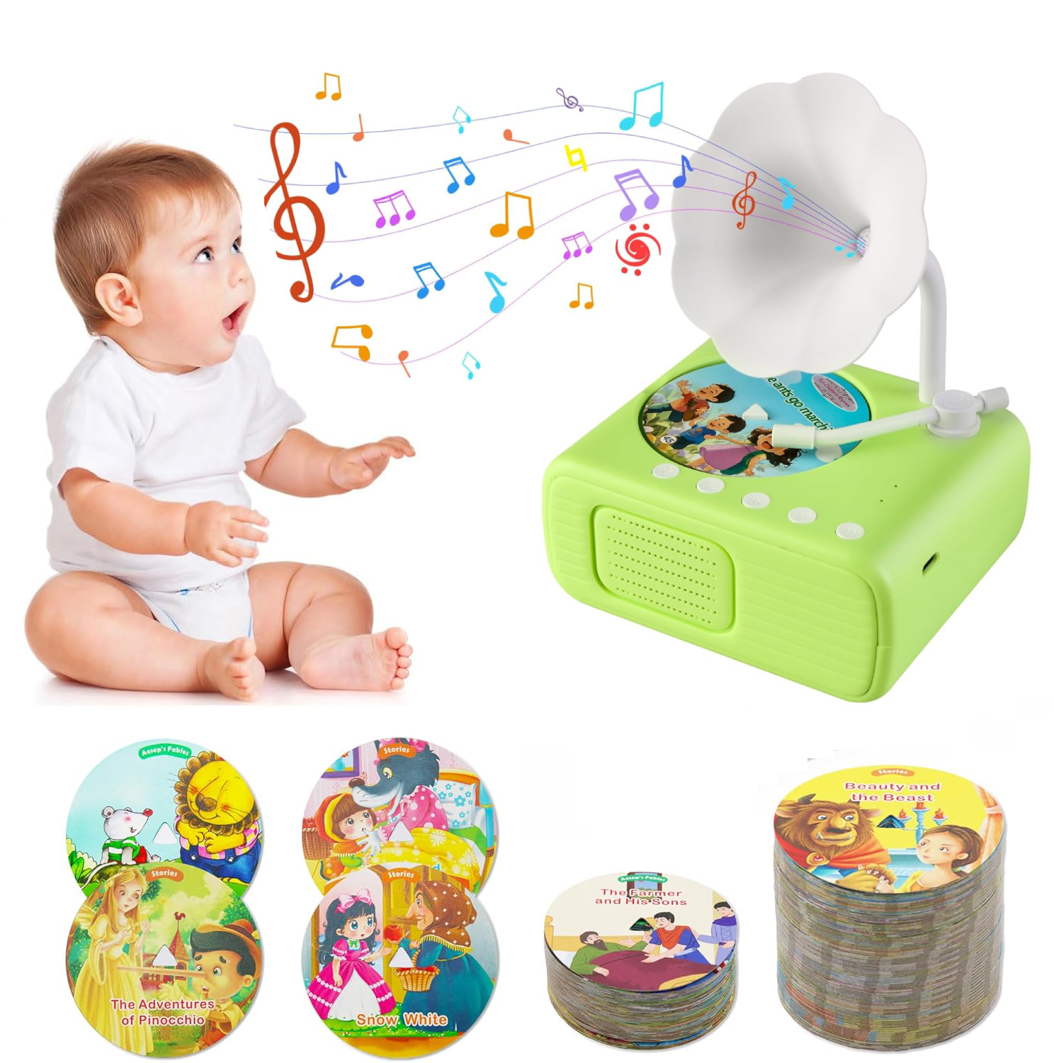 🔥Last Day Promotion 70% OFF🎶 - Early Education Kids Phonograph Story Machine