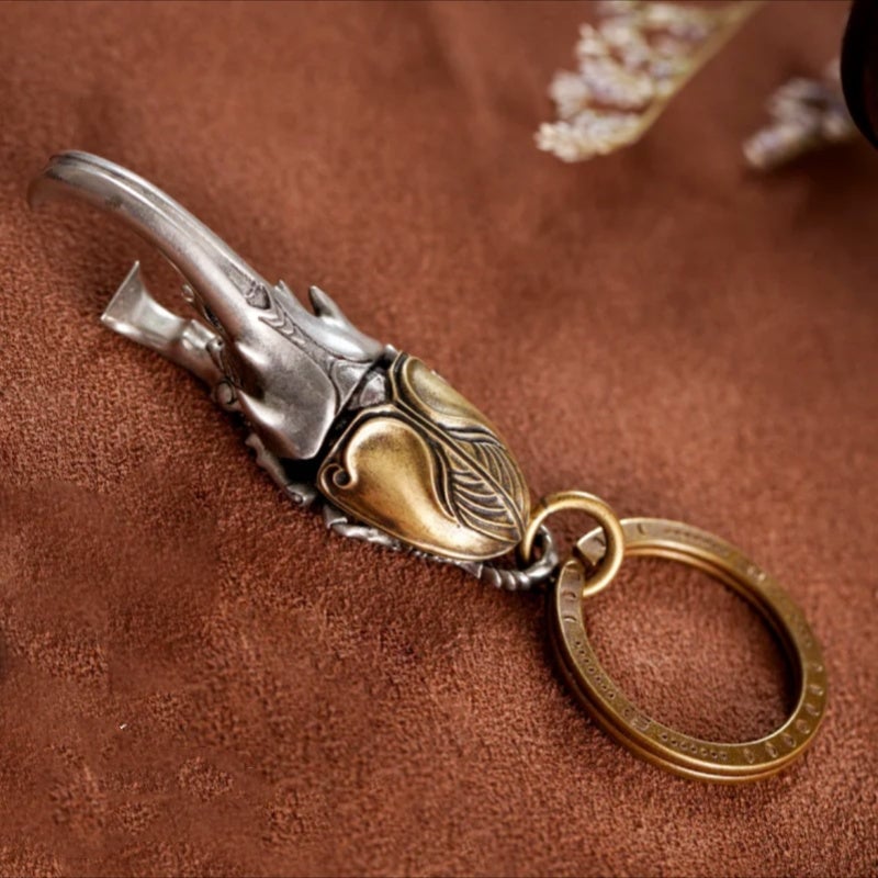 (🎄Early Christmas Sale - 49% OFF)  Brass Beetle Bottle Opener Keychain