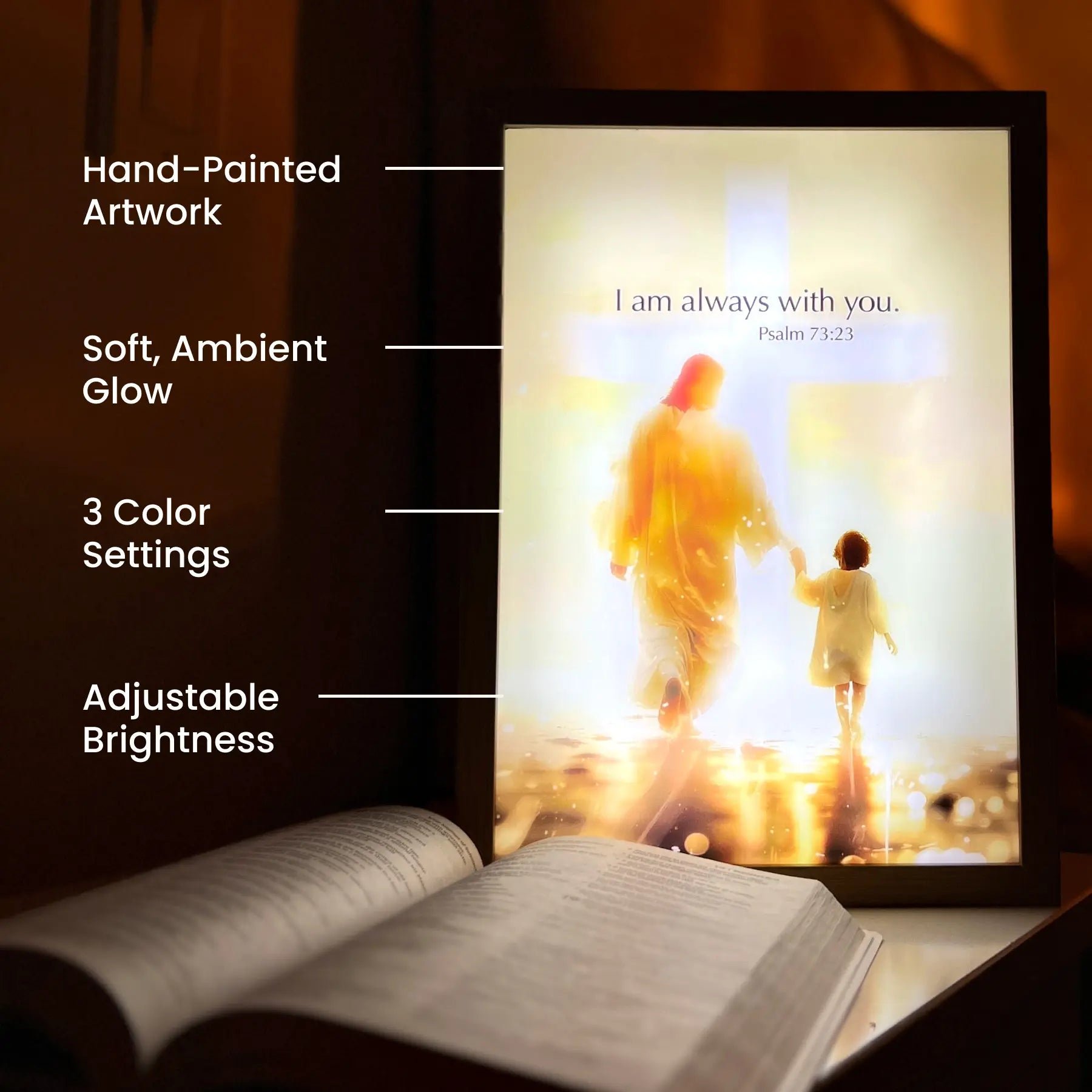 🔥Last 4 hours Sale: Save 60%- ✝🙏He Is With Me -- The Jesus Lamp