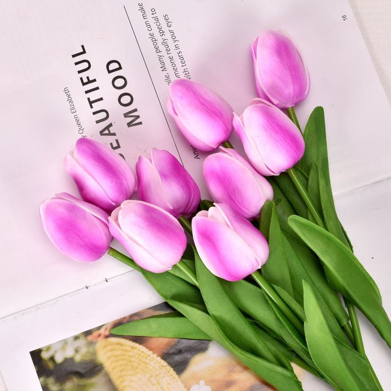 ✨This Week's Special Price $14.95💥UV Resistant Lifelike Artificial Tulips Flowers💐