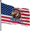 The perfect 4th of July gift!🎁 - Funny American Flag Bald Eagle MERICA 3’ x 5’