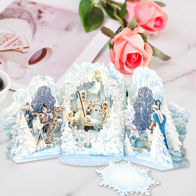 🎄TikTok Christmas Sale - 70% OFF🎄Handcrafted 3D Nativity Scene Christmas Scene Greeting Card