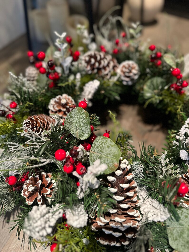 🎅Early Christmas Promotion - 49% OFF 🎄Handmade Winter Wonderland Pinecone Wreath