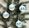 Handmade Family of Sea Glass Birds Christmas Ornament
