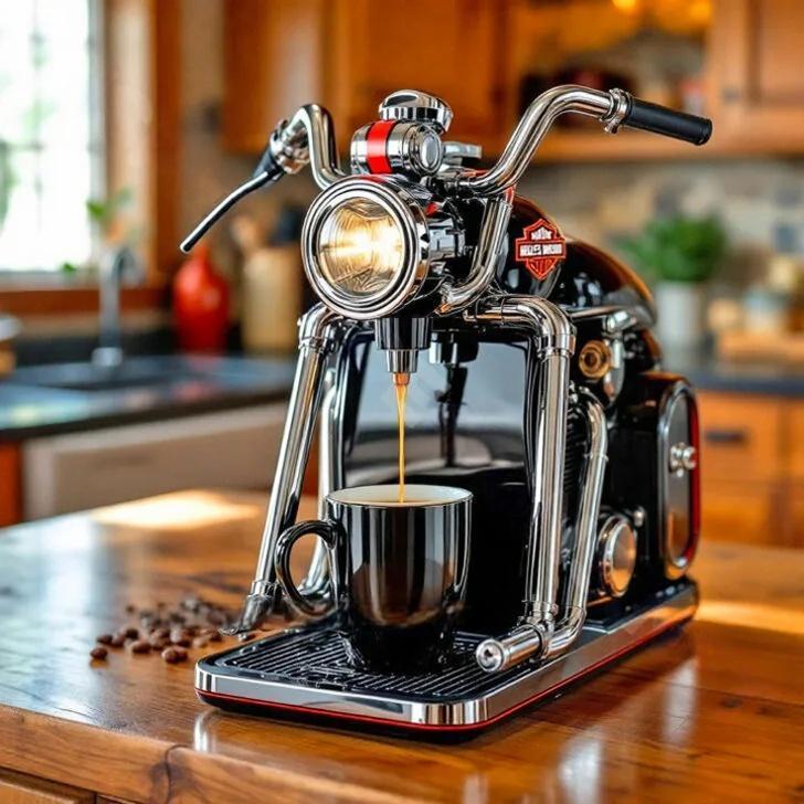 Mini Motorcycle Coffee Machine