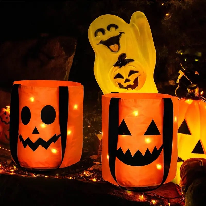 🎃 GlowPump LED Halloween Candy Bags (3 Pcs Set) ✨