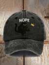 Retro No Kings In America Cat Crown Nope Baseball Cap