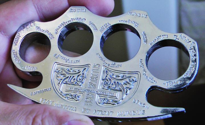 Holy Spiritus Constantine Brass Knuckle Paper Weight