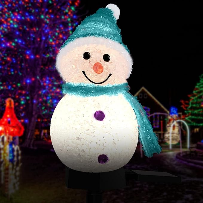 🎄2024 - Ealy Christmas Sale🎁-Waterproof Solar Snowman Lamp