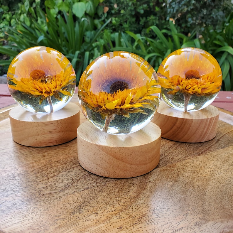 Tiktok Summer Sale🎉Sunflower Crystal Ball With Lamp Base