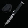 OTF micro-tech black handle Halo 6 lever straight jump knife