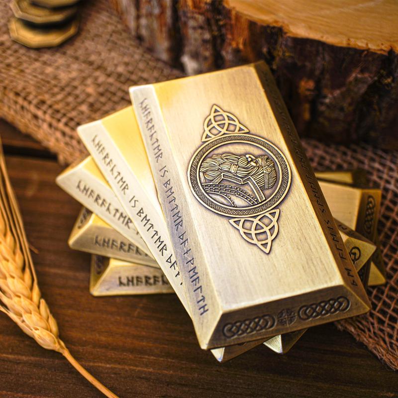 💖Last Day Sale 49% OFF-Dwarven Gold and Silver Bars Heavy RealisticProps for Tabletop RPGs & Larping Activities💎
