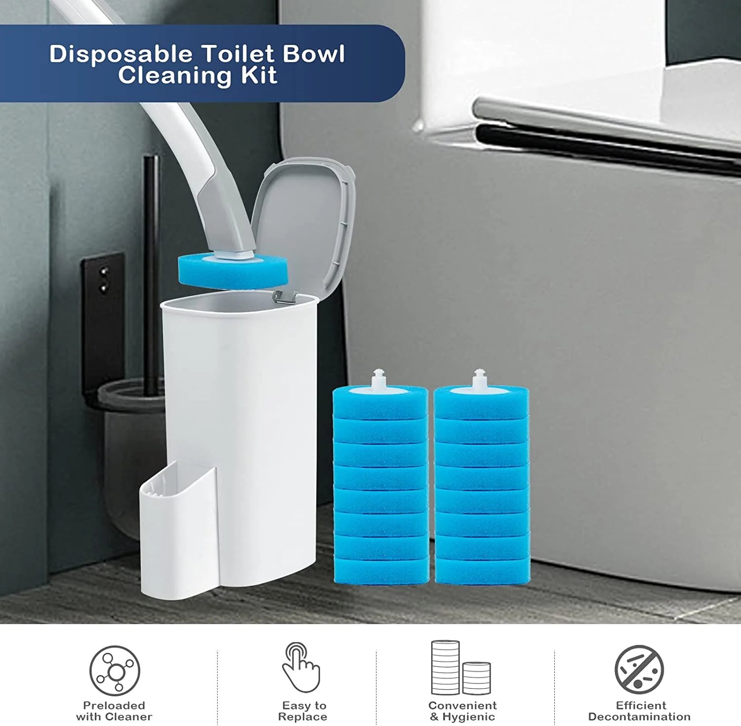 💥LAST DAY SALE 50% OFF💧Disposable Toilet Cleaning System💧